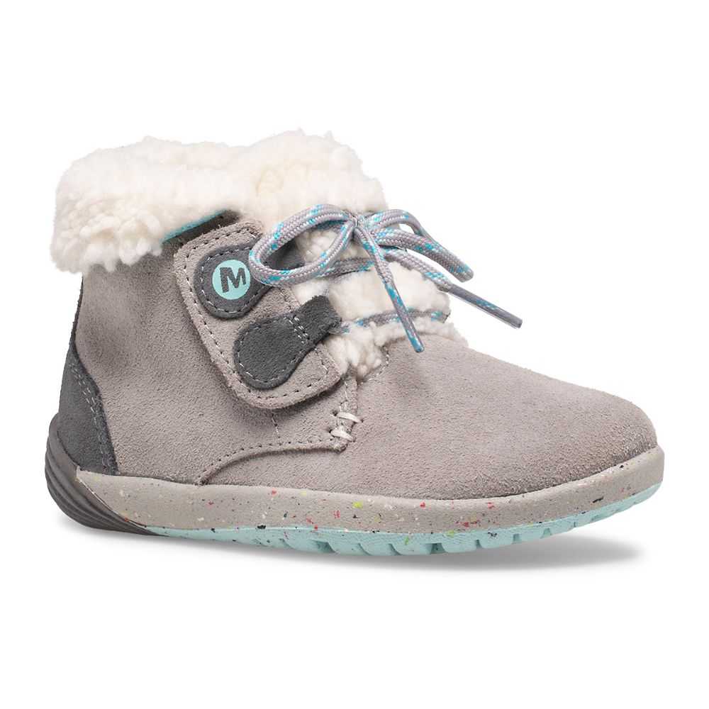 Botas De Invierno Merrell Bare Steps® Niño Grises Turquesa | México-7346092