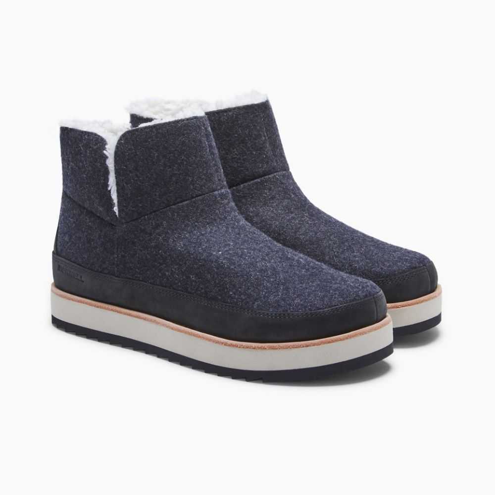 Botas De Invierno Merrell Juno Pull On Mujer Negros | México-0862376