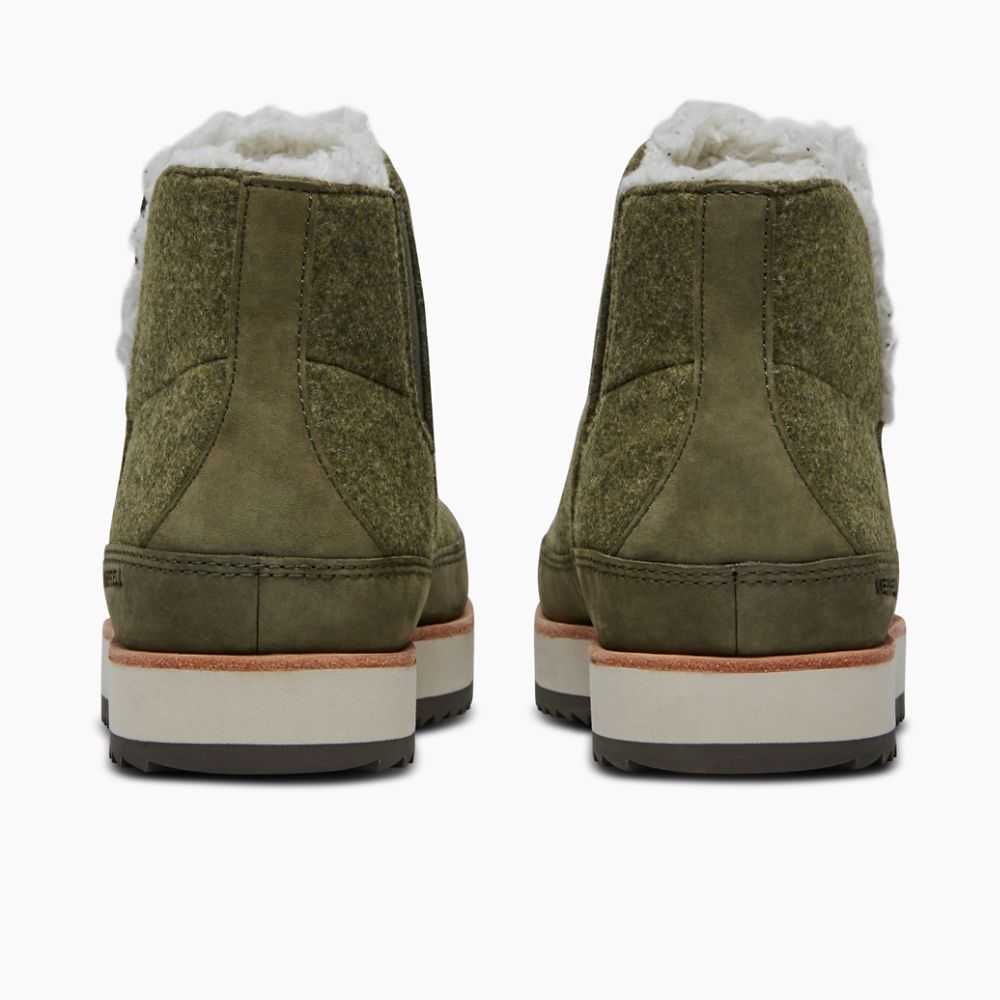 Botas De Invierno Merrell Juno Pull On Mujer Verde Oliva | México-6246809