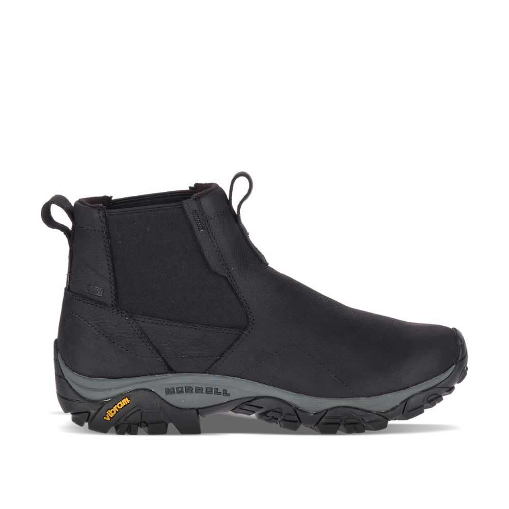 Botas De Invierno Merrell Moab Adventure Chelsea Anchos Hombre Negros | México-0482662