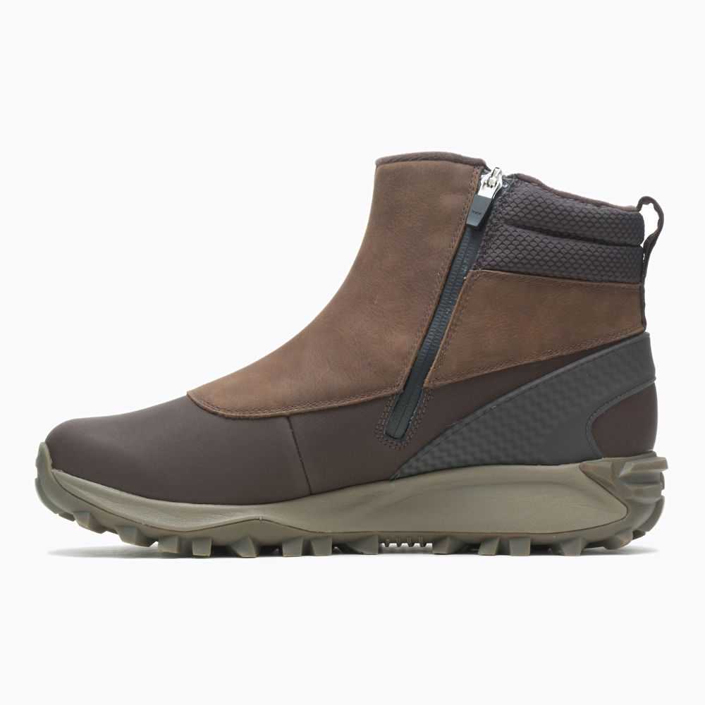 Botas De Invierno Merrell Thermo Kiruna Mid Zip Hombre Marrom | México-2689034