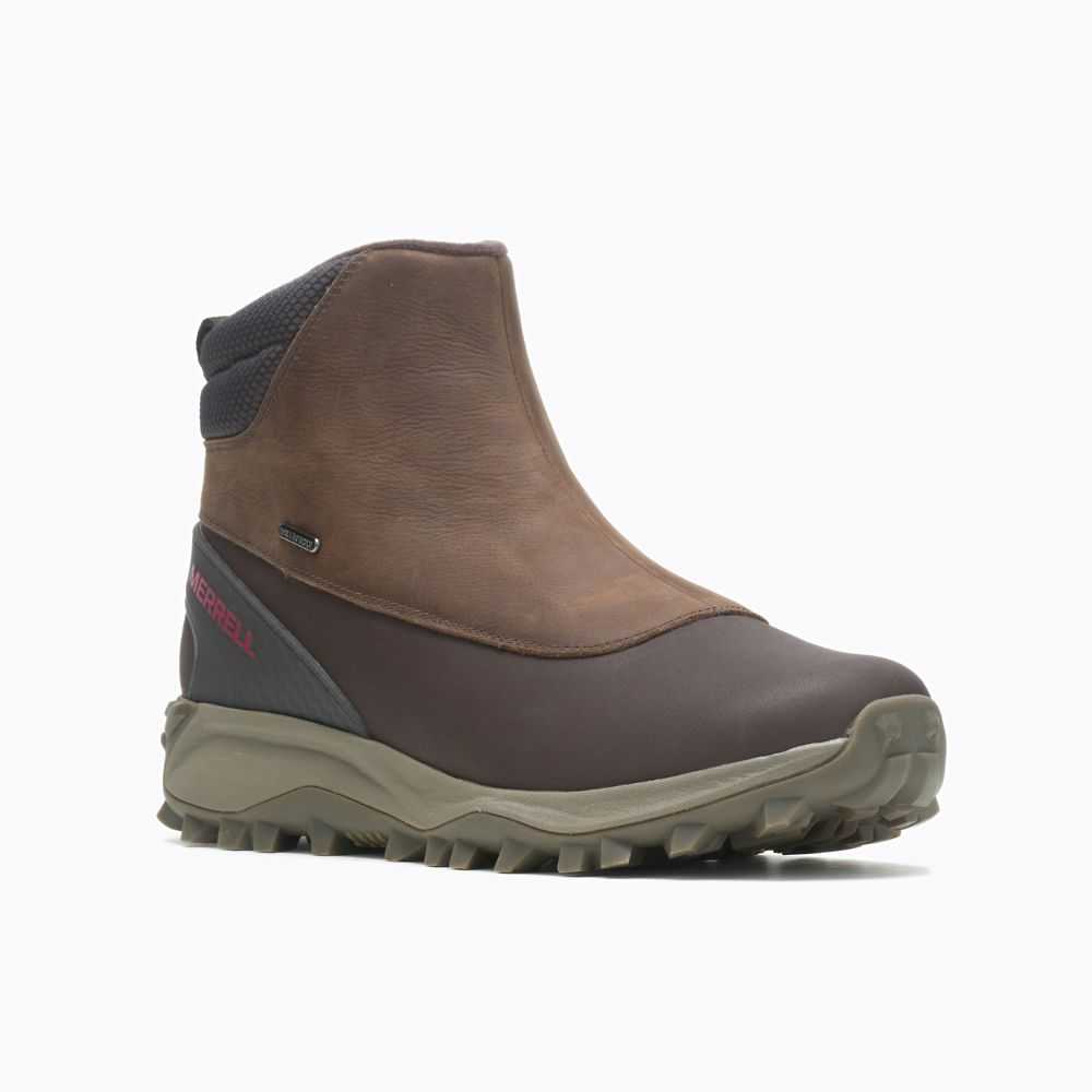 Botas De Invierno Merrell Thermo Kiruna Mid Zip Hombre Marrom | México-2689034