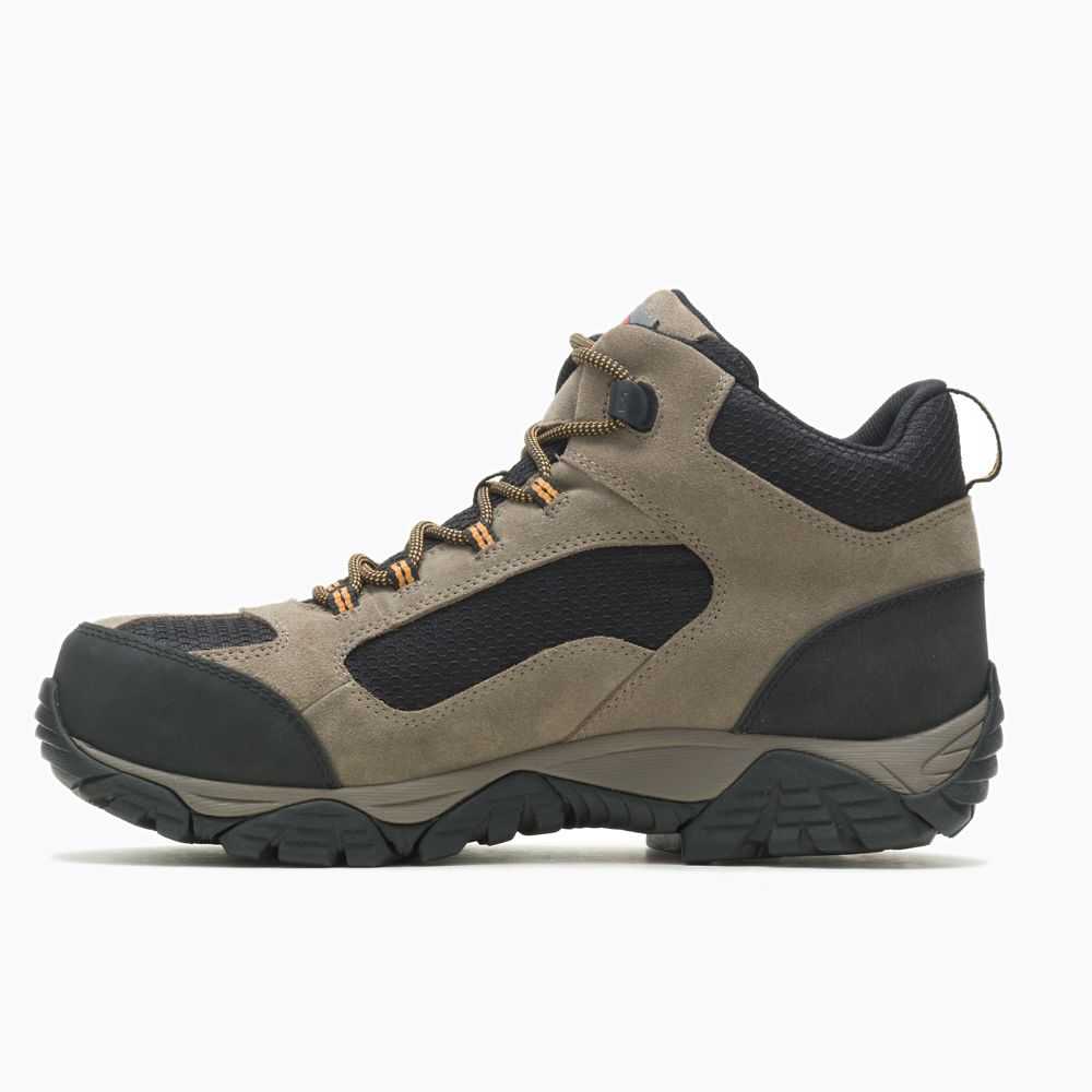 Botas De Seguridad Merrell Moab Mid Hombre Grises Oscuro Marrom Claro | México-0467689