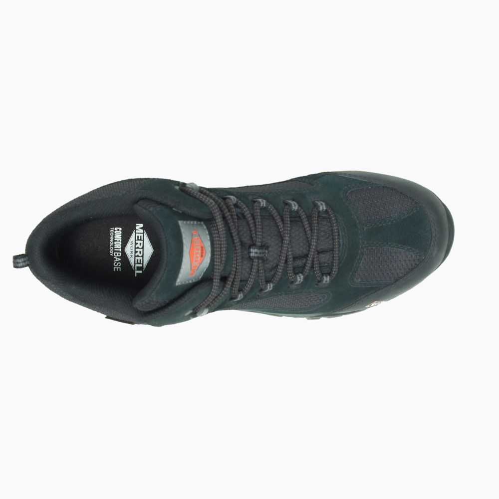 Botas De Seguridad Merrell Moab Mid Hombre Negros | México-0634786