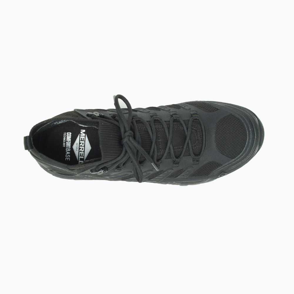 Botas De Seguridad Merrell Moab Velocity Tactical Mid Hombre Negros | México-061233