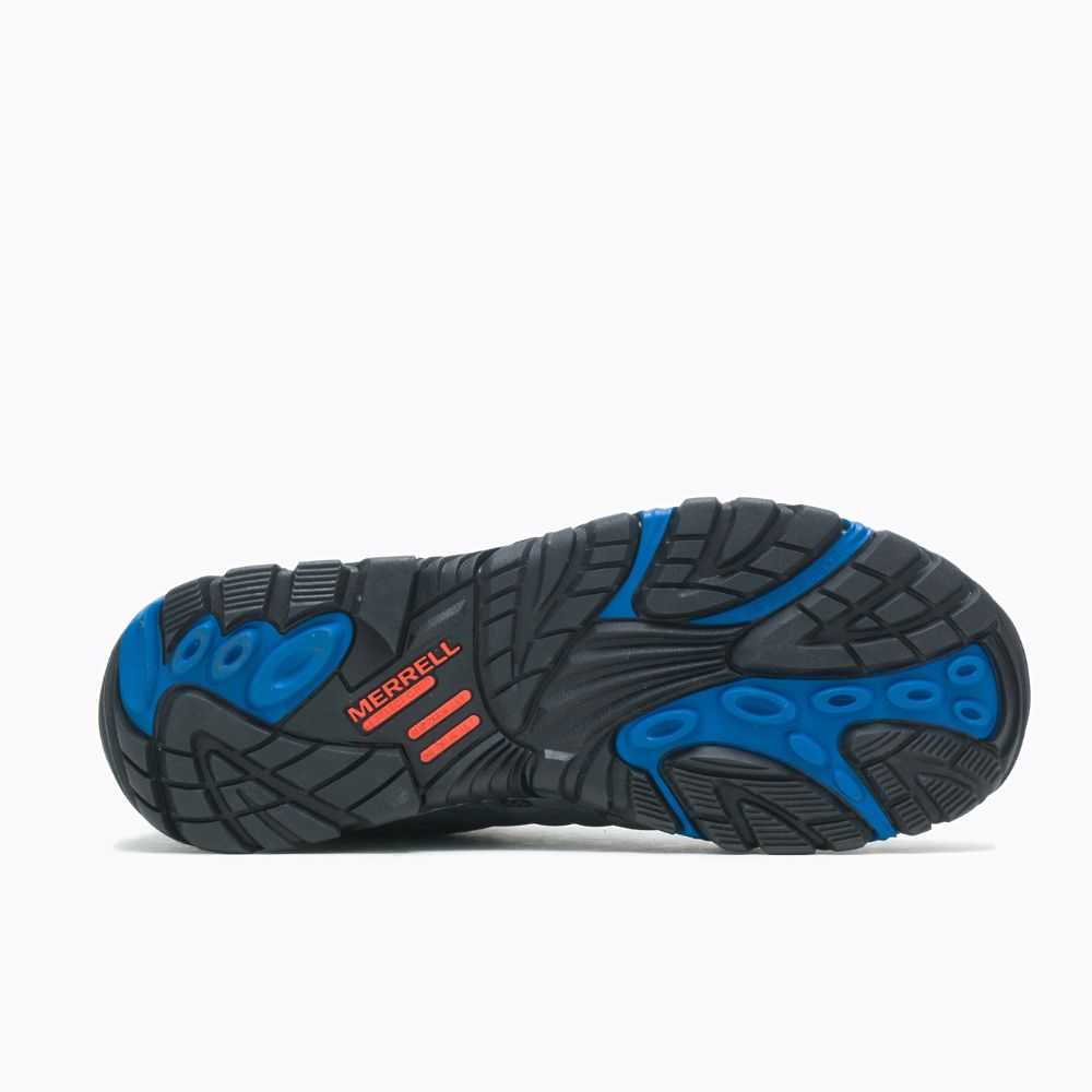 Botas De Seguridad Merrell Moab Velocity Mid Hombre Grises Claro Azul Rey | México-0982372