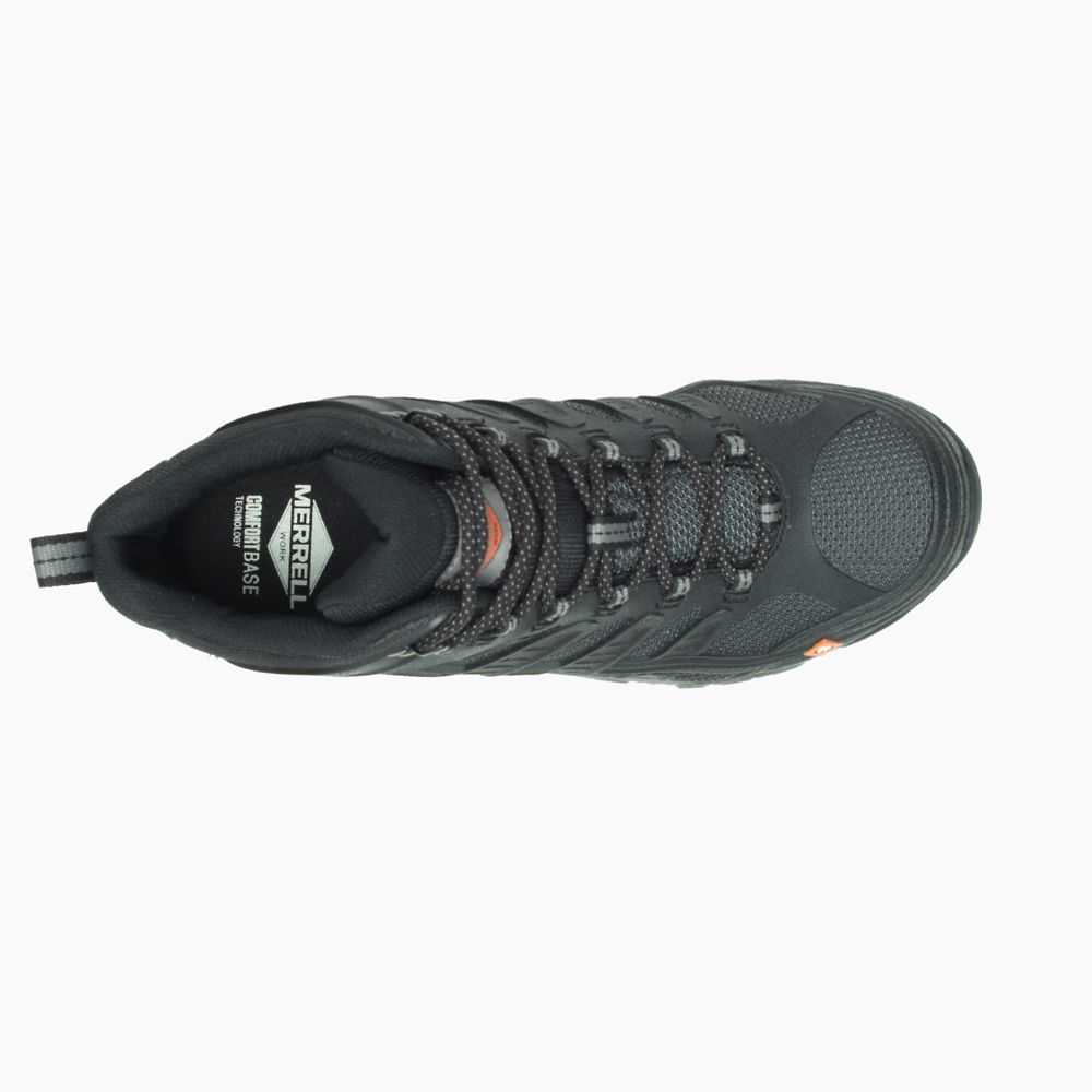 Botas De Seguridad Merrell Moab Velocity Mid Hombre Negros | México-6308296