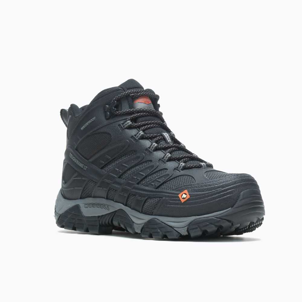 Botas De Seguridad Merrell Moab Velocity Mid Hombre Negros | México-6308296