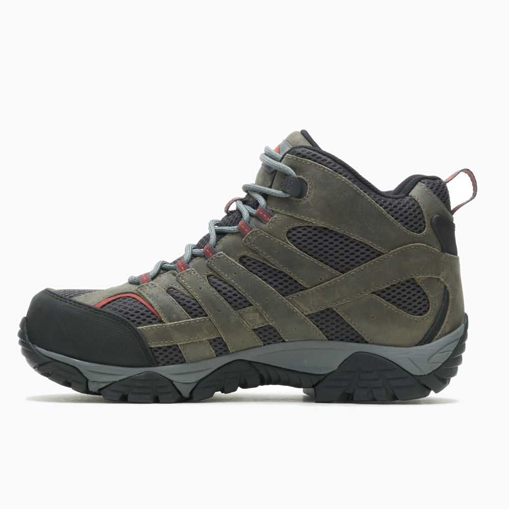 Botas De Seguridad Merrell Moab Vertex Mid Hombre Verdes Oscuro | México-0239264