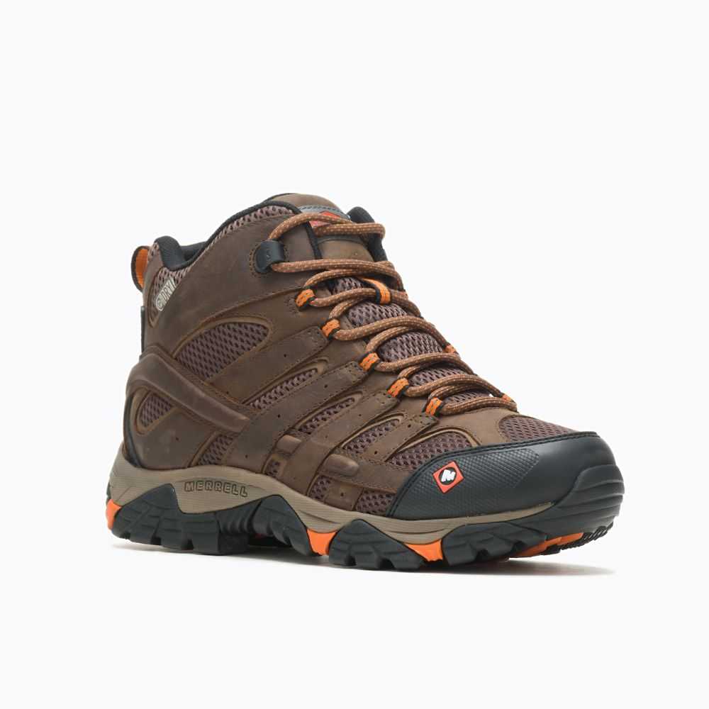 Botas De Seguridad Merrell Moab Vertex Mid SR Hombre Marrom | México-7368264