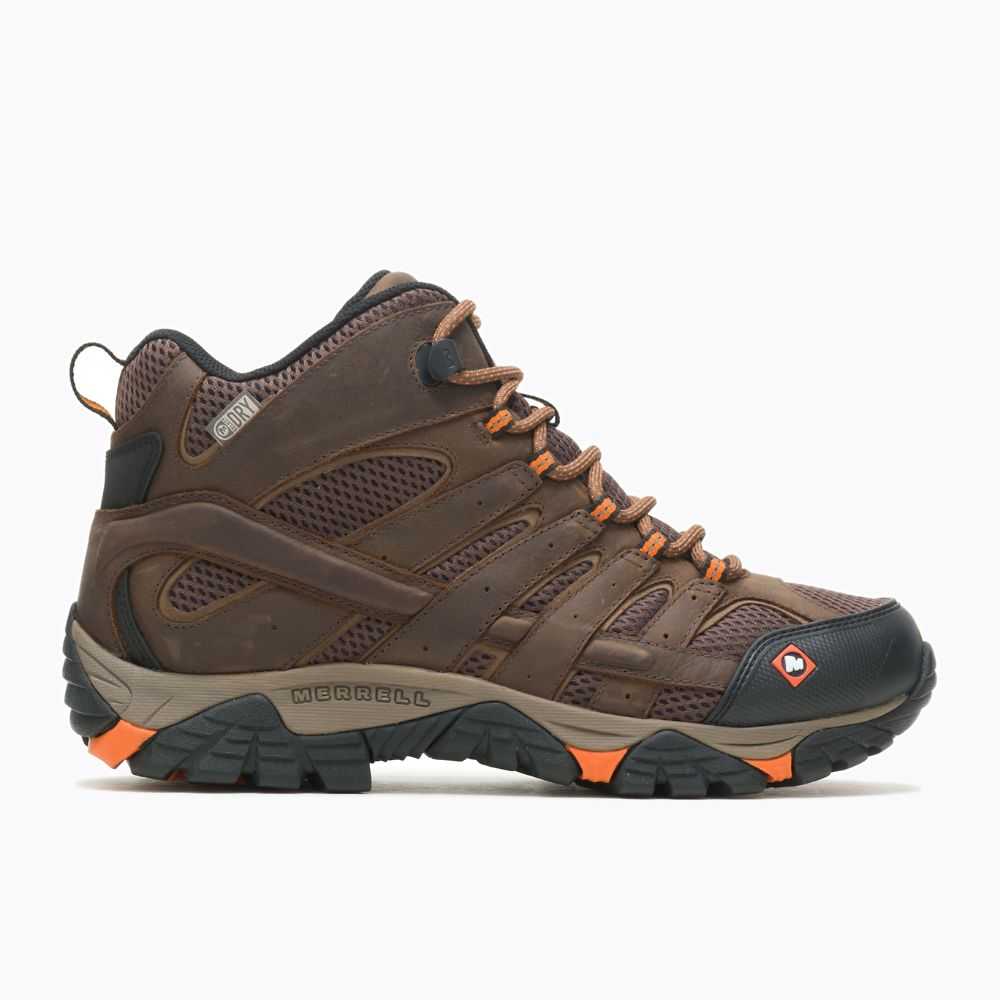 Botas De Seguridad Merrell Moab Vertex Mid SR Hombre Marrom | México-7368264