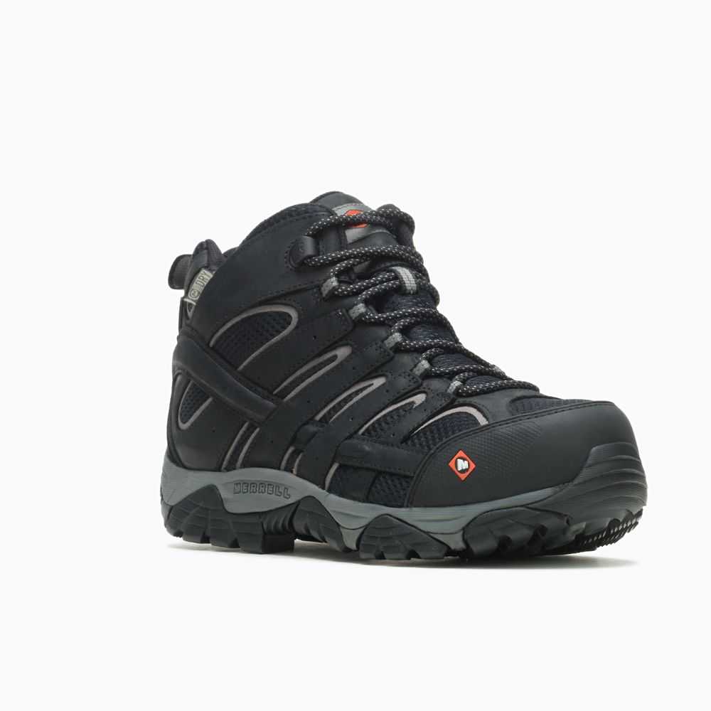 Botas De Seguridad Merrell Moab Vertex Mid Hombre Negros | México-8206746