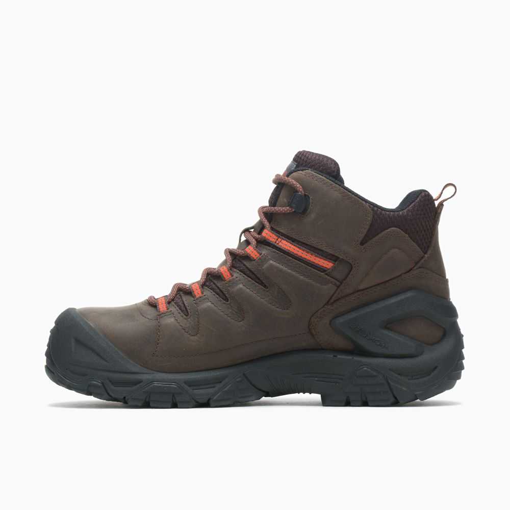 Botas De Seguridad Merrell Strongfield Hombre Marrom Oscuro | México-4606228