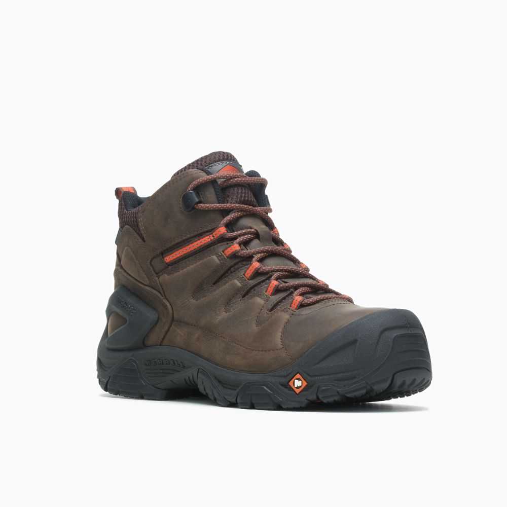 Botas De Seguridad Merrell Strongfield Hombre Marrom Oscuro | México-7084232