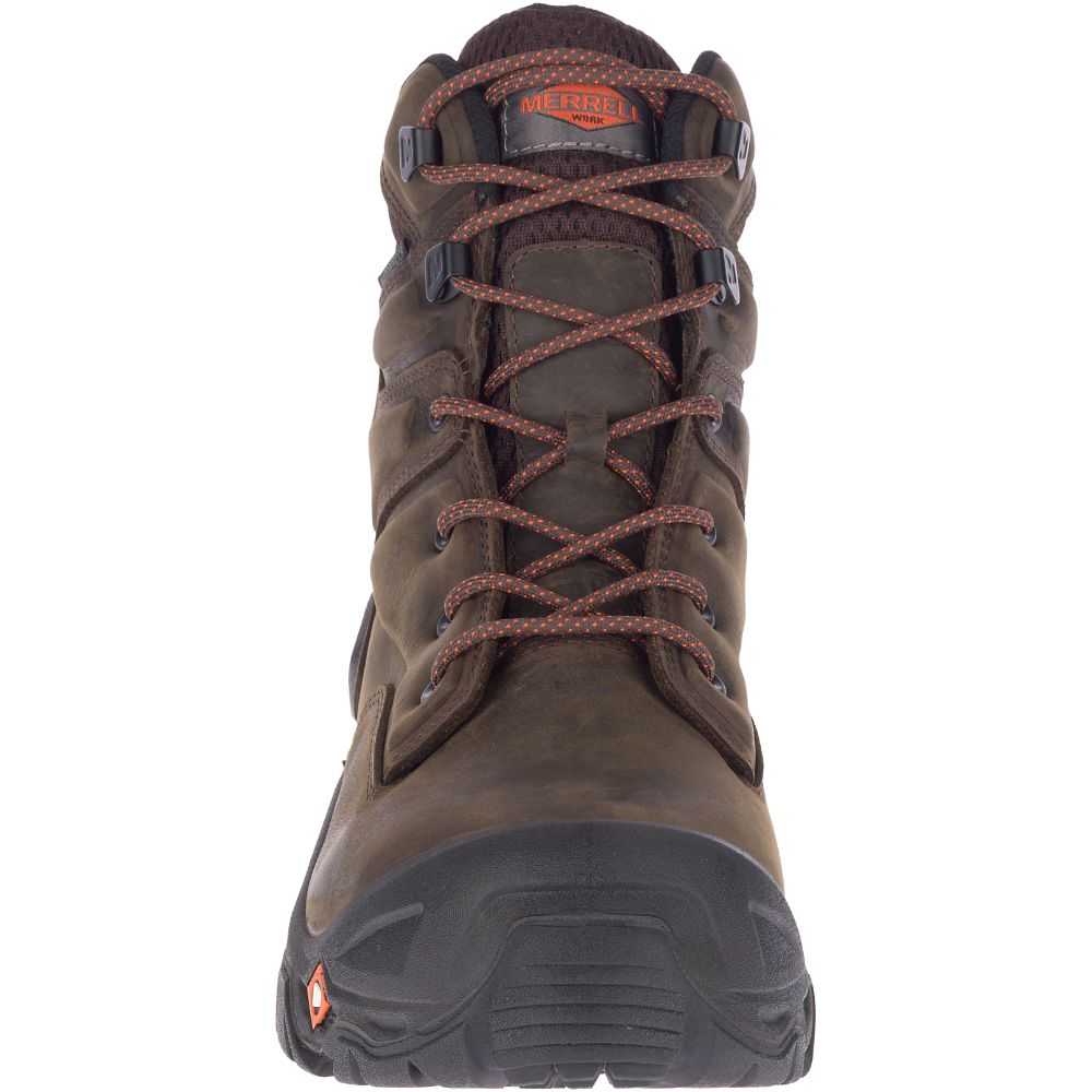 Botas De Seguridad Merrell Strongfield Hombre Marrom Oscuro | México-7636204