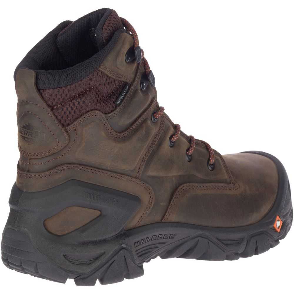 Botas De Seguridad Merrell Strongfield Hombre Marrom Oscuro | México-7636204