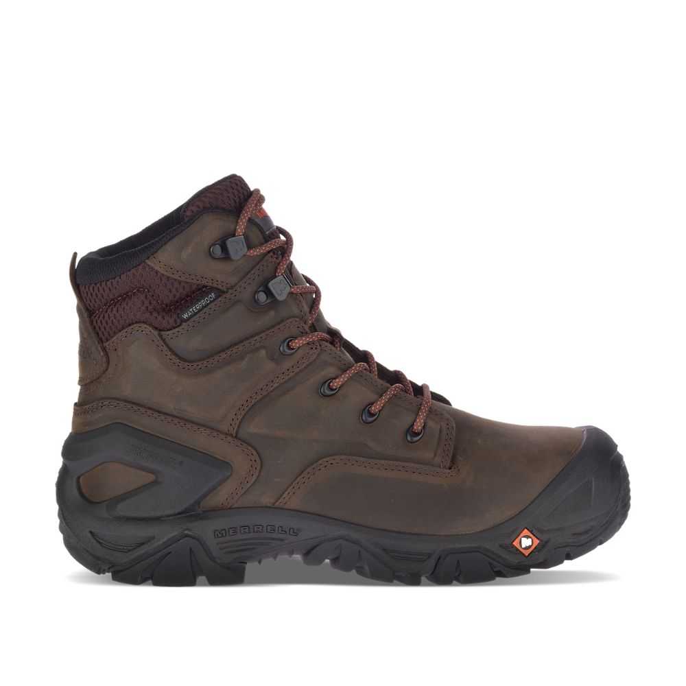 Botas De Seguridad Merrell Strongfield Hombre Marrom Oscuro | México-7636204