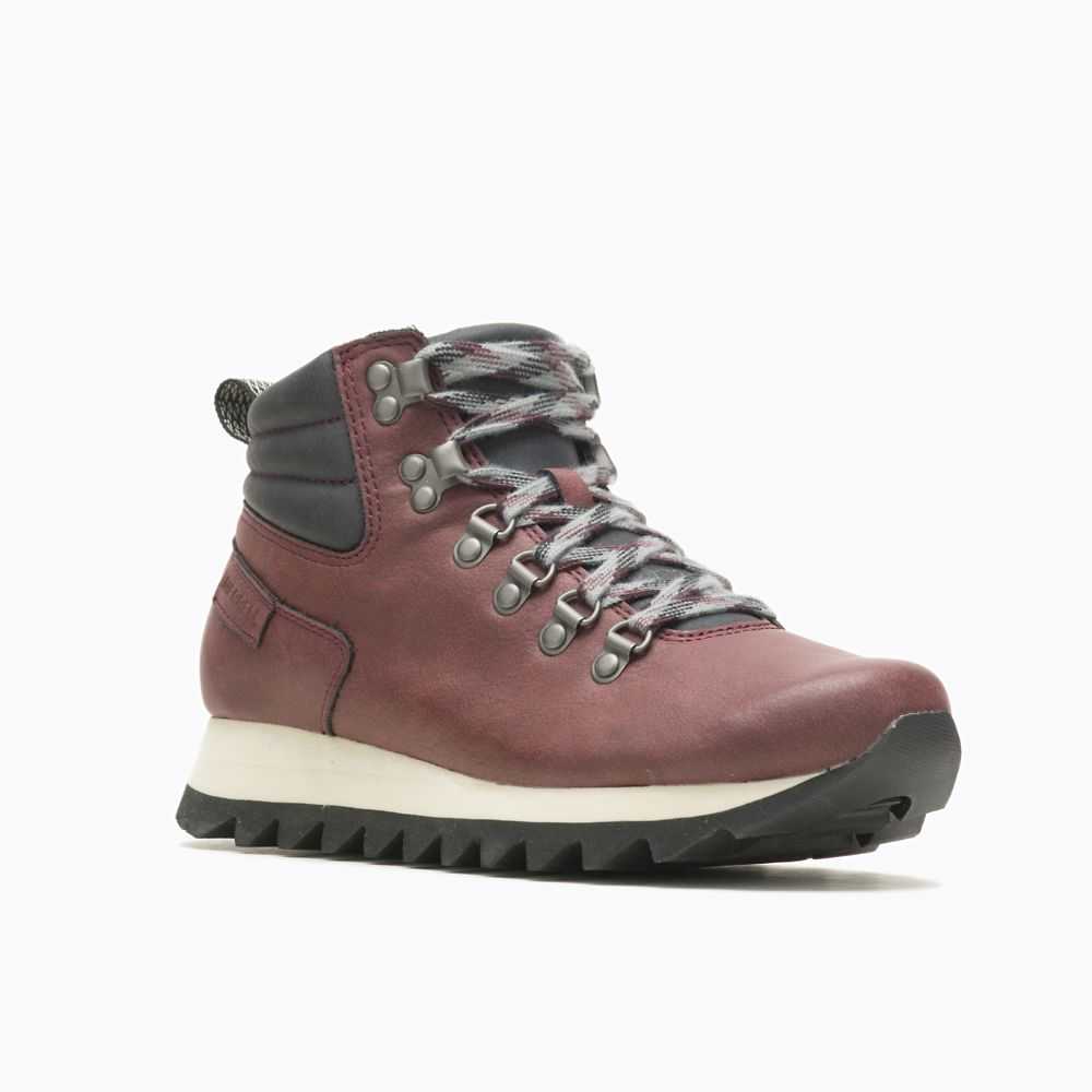 Botas De Senderismo Merrell Alpine Mujer Vino | México-6028432