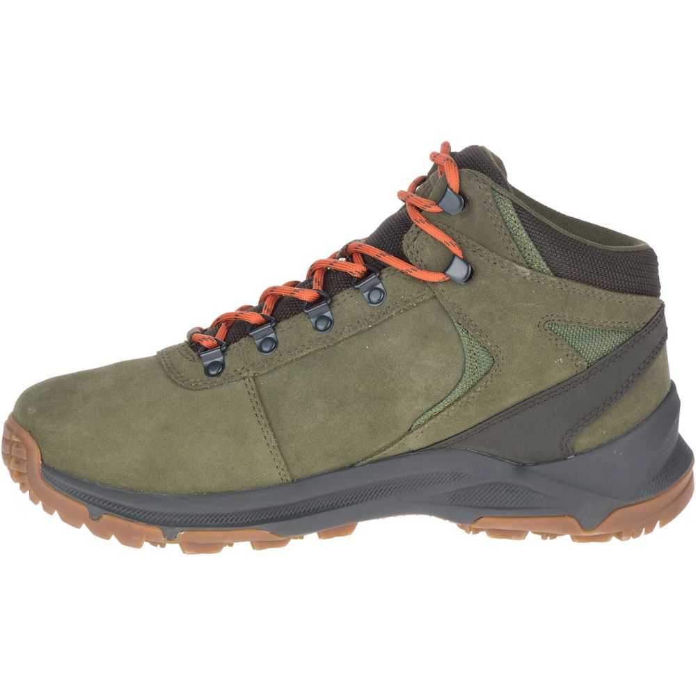 Botas De Senderismo Merrell Erie Mid Anchos Hombre Verde Oliva | México-0642963