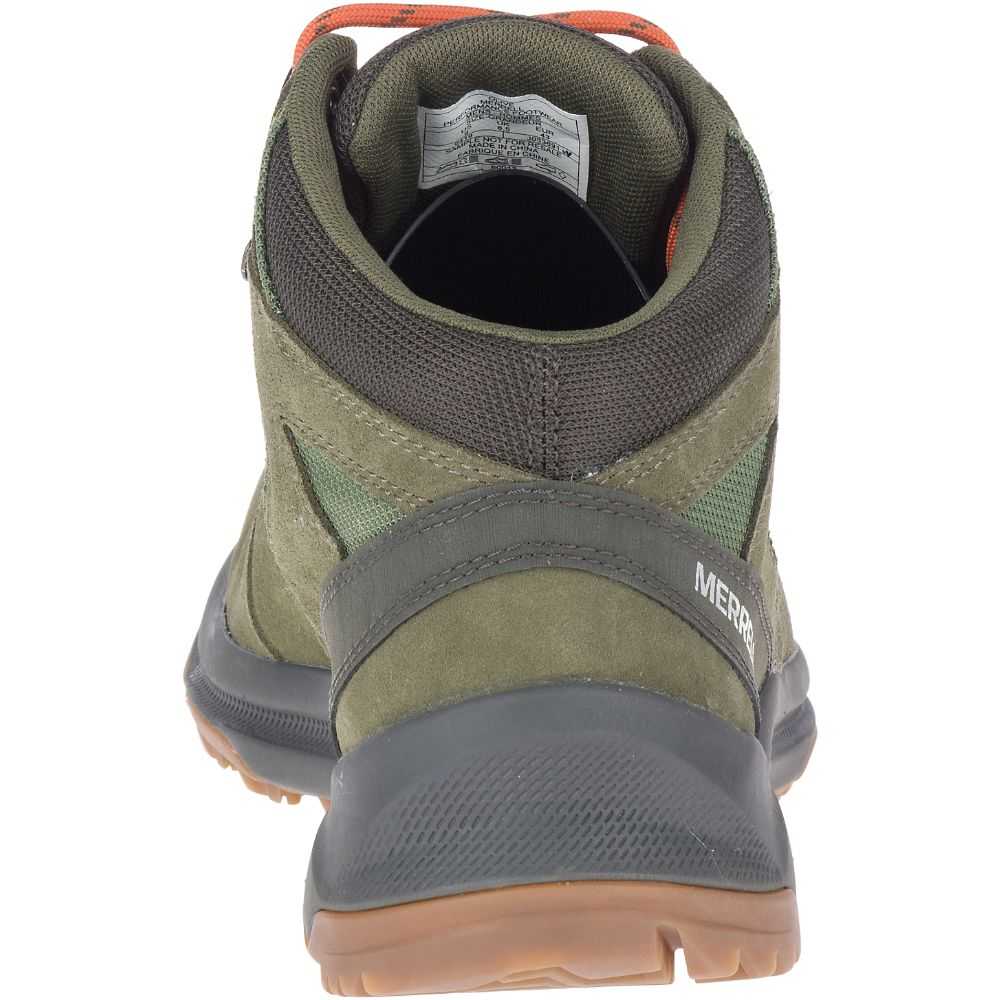 Botas De Senderismo Merrell Erie Mid Anchos Hombre Verde Oliva | México-0642963