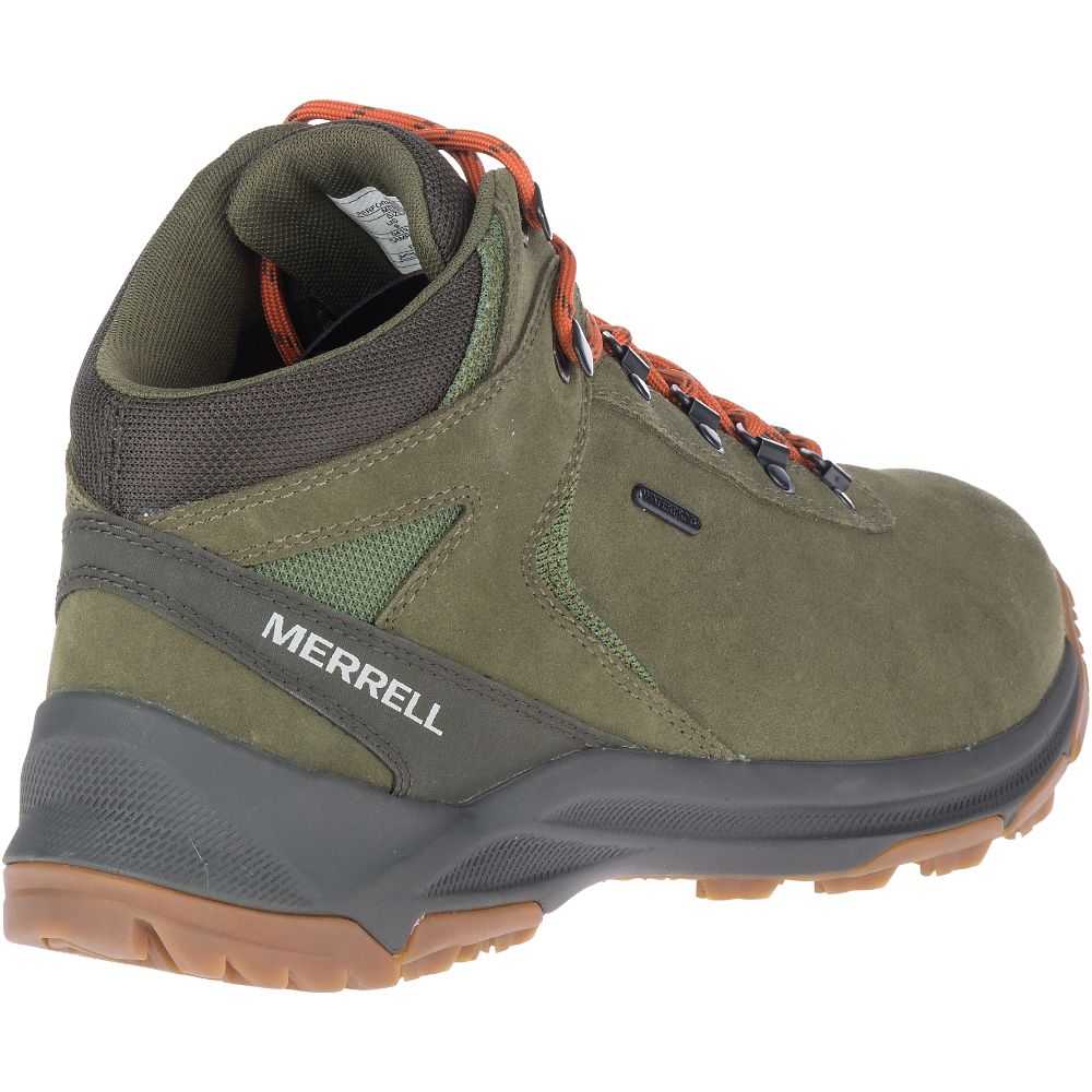 Botas De Senderismo Merrell Erie Mid Anchos Hombre Verde Oliva | México-0642963