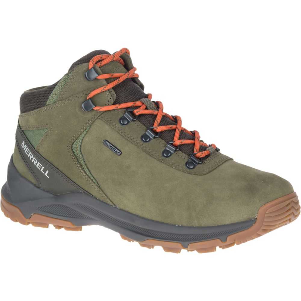 Botas De Senderismo Merrell Erie Mid Anchos Hombre Verde Oliva | México-0642963