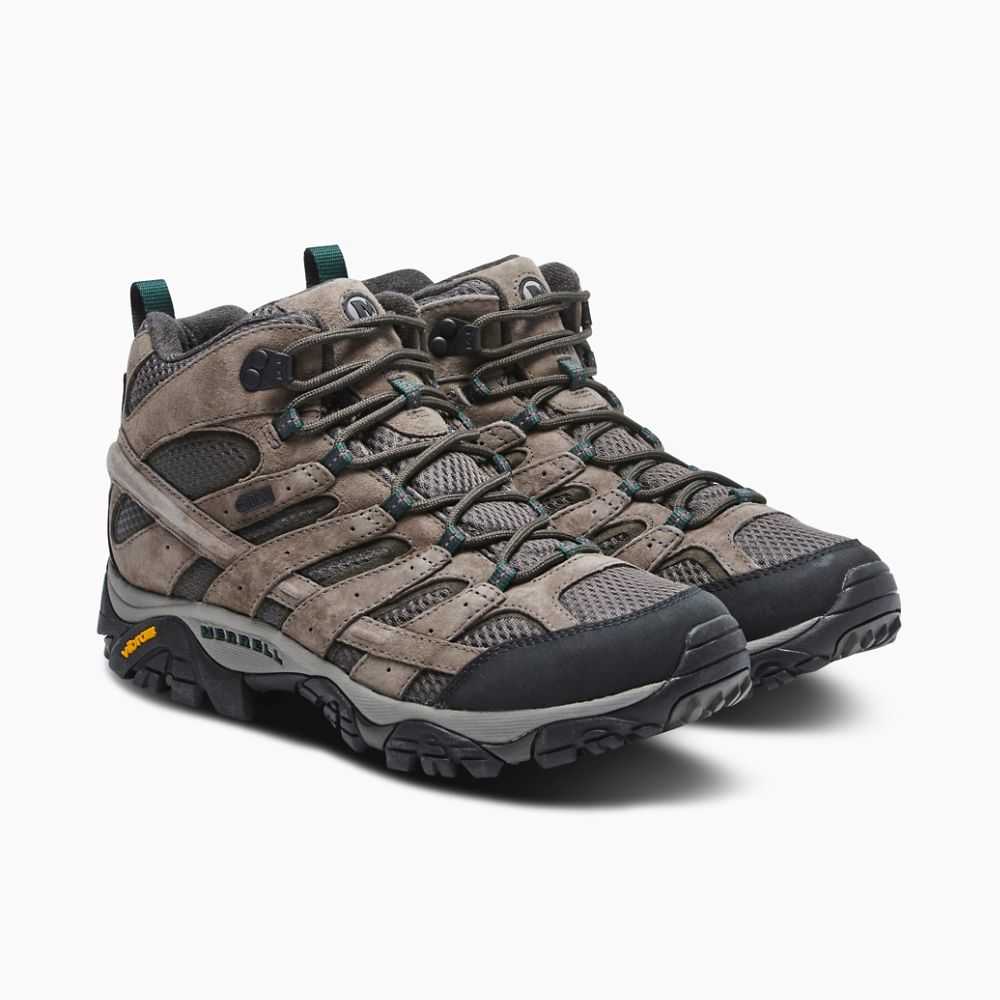 Botas De Senderismo Merrell Moab 2 Mid Anchos Hombre Marrom | México-0646329