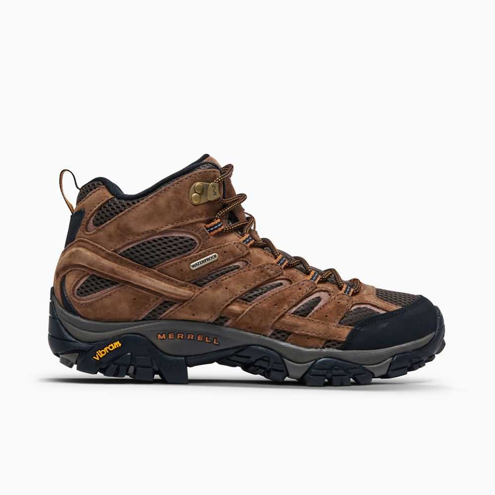 Botas De Senderismo Merrell Moab 2 Mid Anchos Hombre Marrom | México-2728364