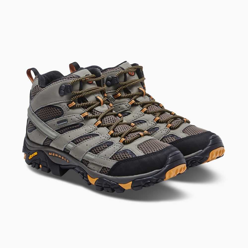 Botas De Senderismo Merrell Moab 2 Mid GORE-TEX® Hombre Grises Oscuro Marrom Claro | México-4692620