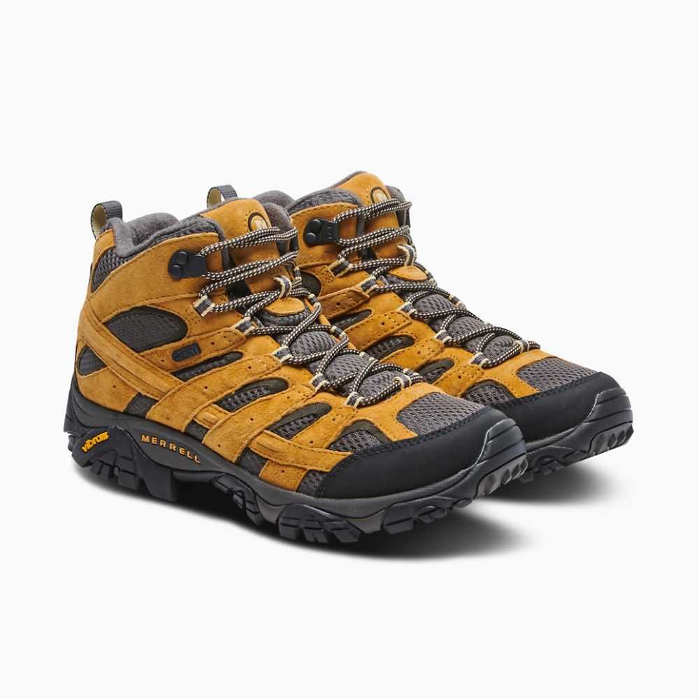 Botas De Senderismo Merrell Moab 2 Mid Hombre Dorados | México-6207392