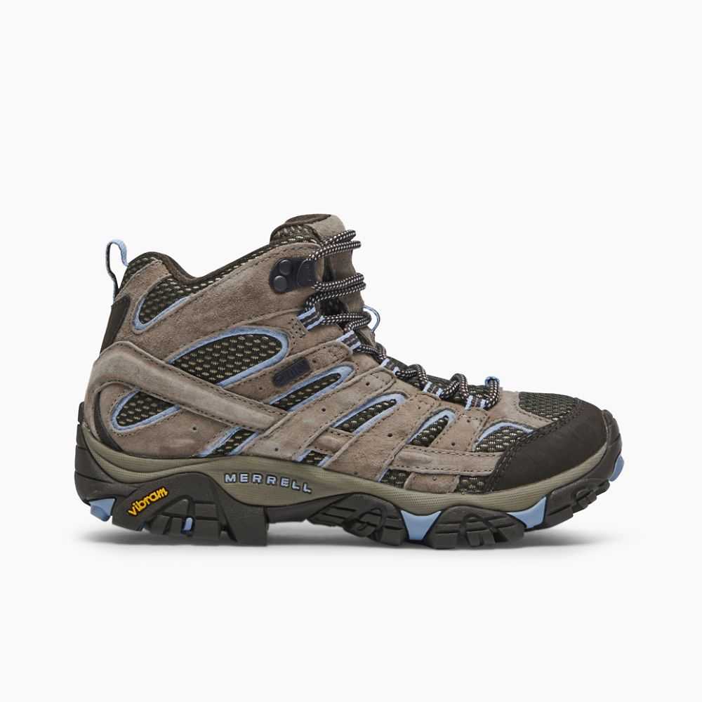 Botas De Senderismo Merrell Moab 2 Mid Mujer Grises | México-0426379