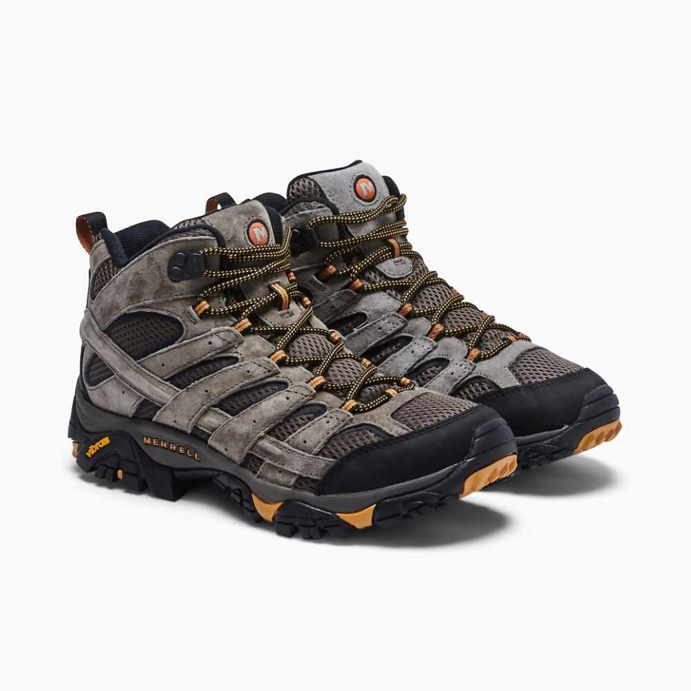 Botas De Senderismo Merrell Moab 2 Mid Ventilator Anchos Hombre Grises Oscuro Marrom Claro | México-2476863