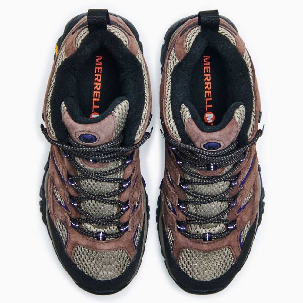 Botas De Senderismo Merrell Moab 2 Mid Ventilator Mujer Marrom Morados | México-4873922