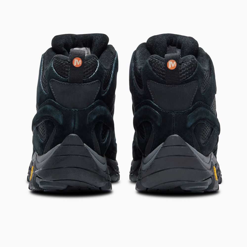 Botas De Senderismo Merrell Moab 2 Mid Ventilator Anchos Hombre Negros | México-8346092