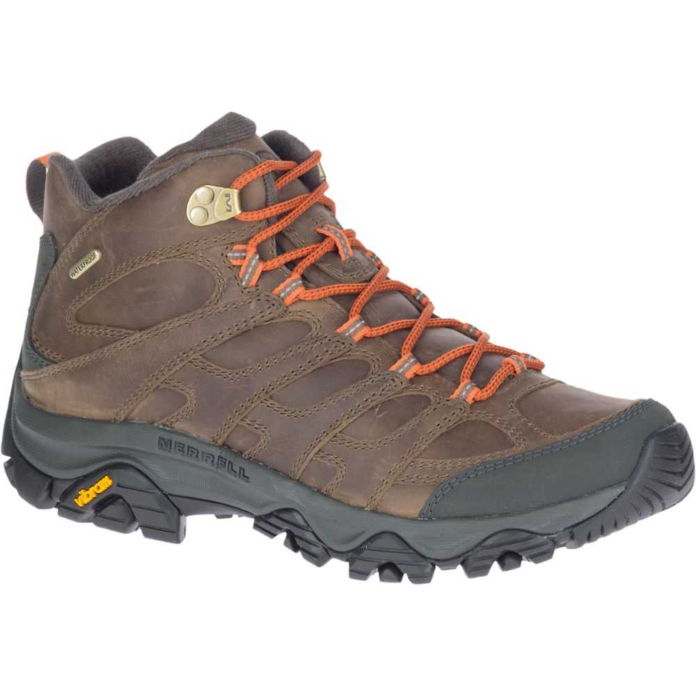 Botas De Senderismo Merrell Moab 3 Mid Anchos Hombre Marrom | México-0796426