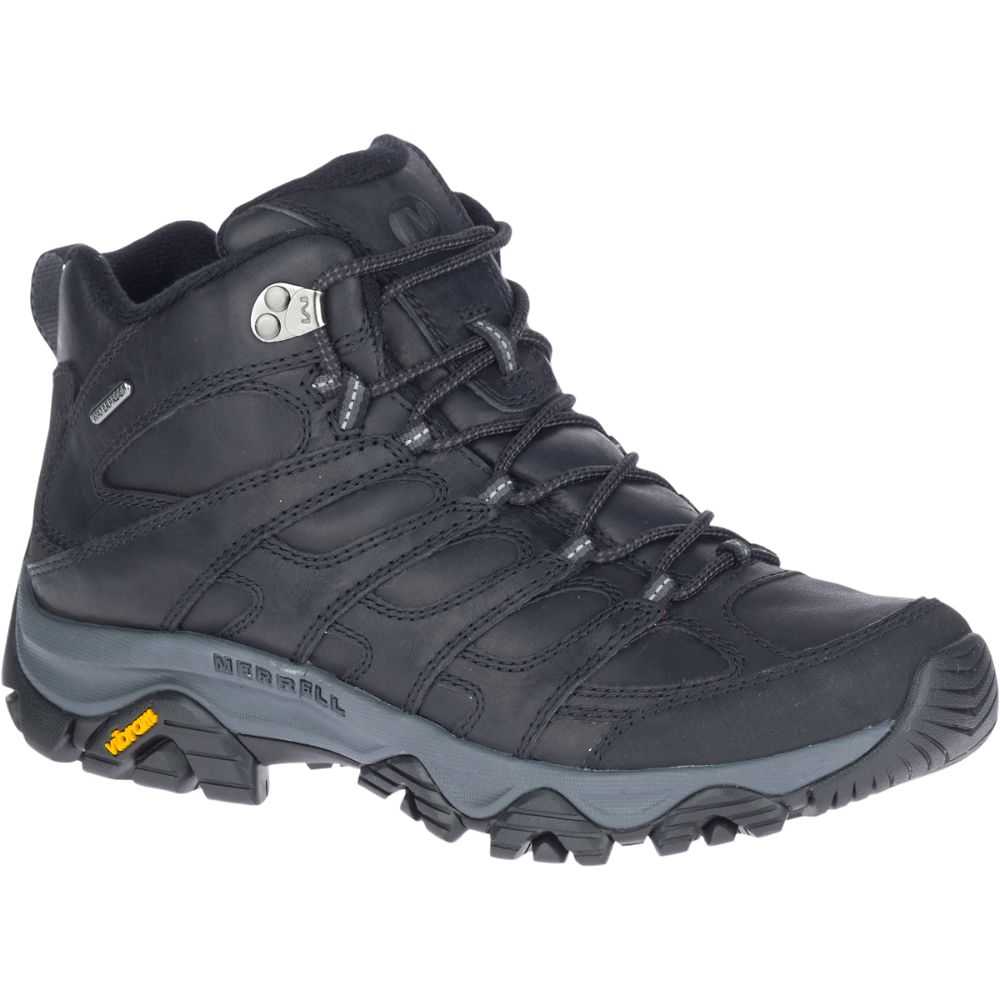 Botas De Senderismo Merrell Moab 3 Mid Anchos Hombre Negros | México-2266387