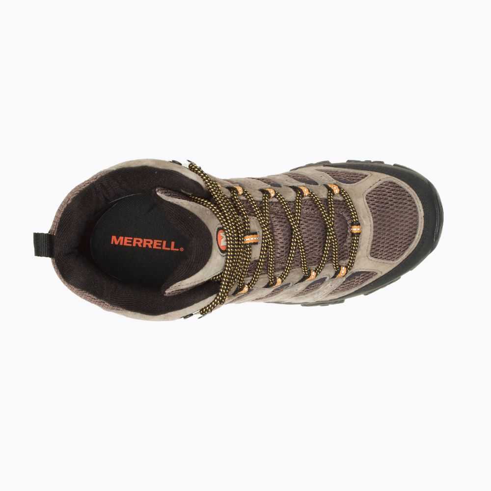 Botas De Senderismo Merrell Moab 3 Mid Anchos Hombre Grises Oscuro Marrom Claro | México-3276046