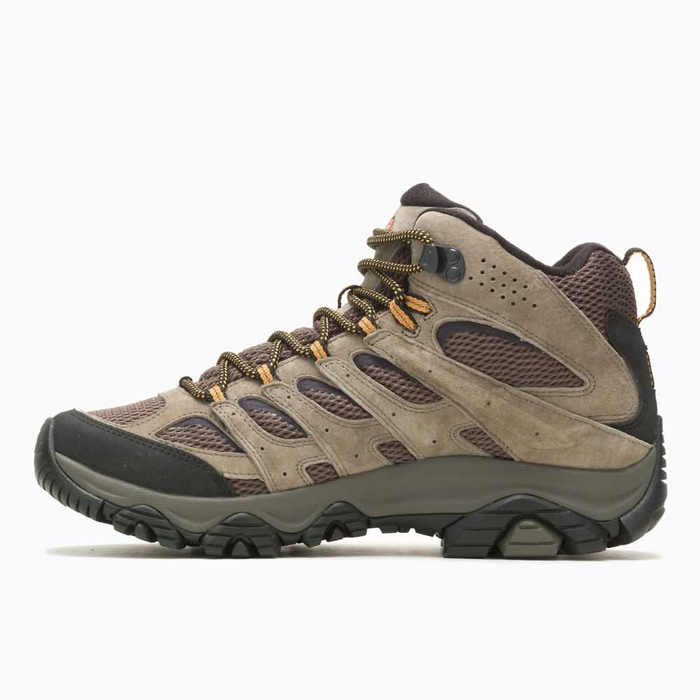 Botas De Senderismo Merrell Moab 3 Mid Anchos Hombre Grises Oscuro Marrom Claro | México-3276046