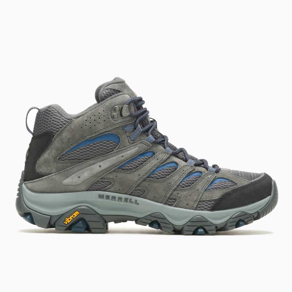 Botas De Senderismo Merrell Moab 3 Mid Anchos Hombre Grises | México-9626472