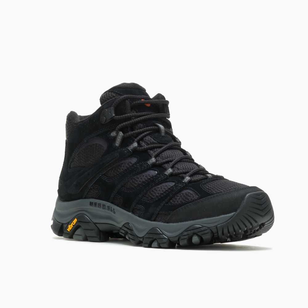 Botas De Senderismo Merrell Moab 3 Mid Hombre Negros | México-2620893