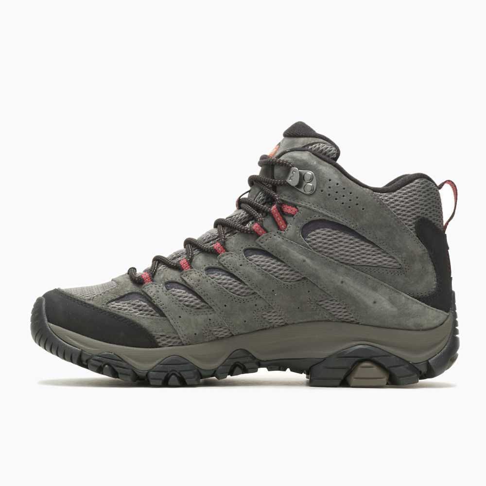 Botas De Senderismo Merrell Moab 3 Mid Hombre Grises Claro Verdes | México-2726349