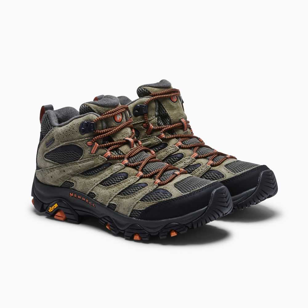 Botas De Senderismo Merrell Moab 3 Mid Hombre Verde Oliva | México-3298