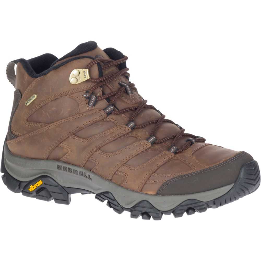 Botas De Senderismo Merrell Moab 3 Mid Hombre Marrom | México-6732094