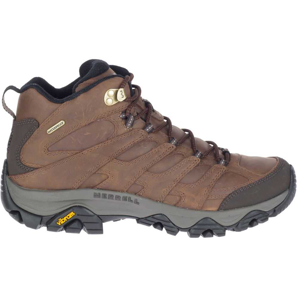 Botas De Senderismo Merrell Moab 3 Mid Hombre Marrom | México-6732094