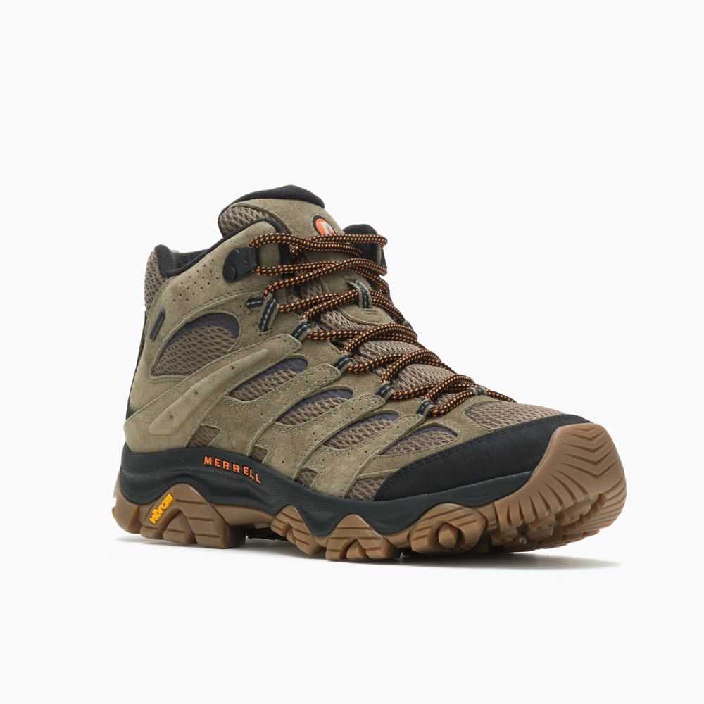 Botas De Senderismo Merrell Moab 3 Mid Hombre Verde Oliva | México-9204766