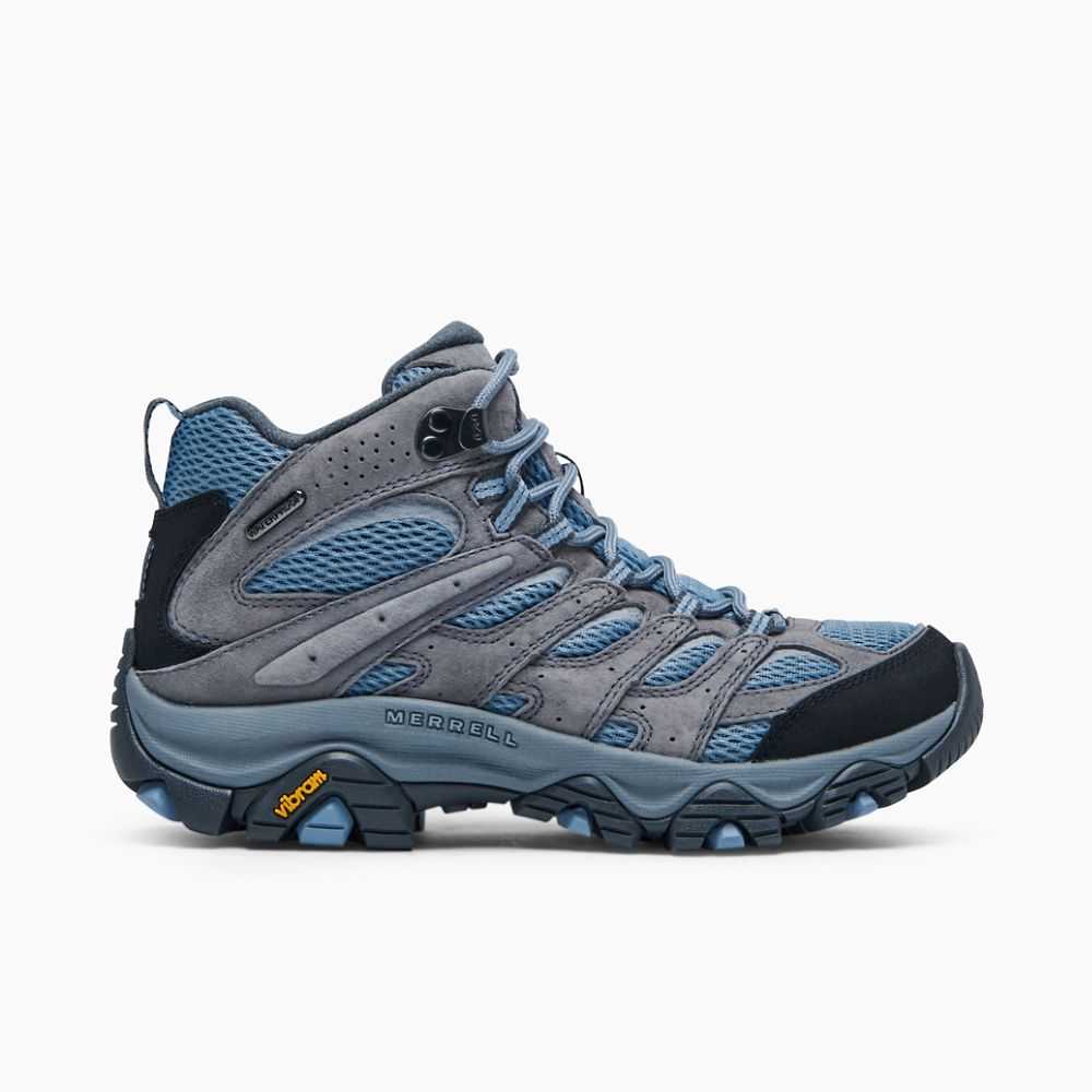 Botas De Senderismo Merrell Moab 3 Mid Mujer Azules Grises | México-2763849