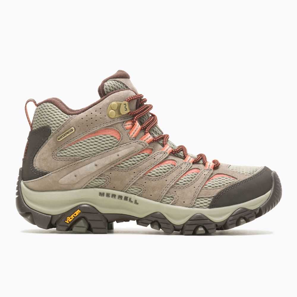 Botas De Senderismo Merrell Moab 3 Mid Mujer Marrom | México-4678236