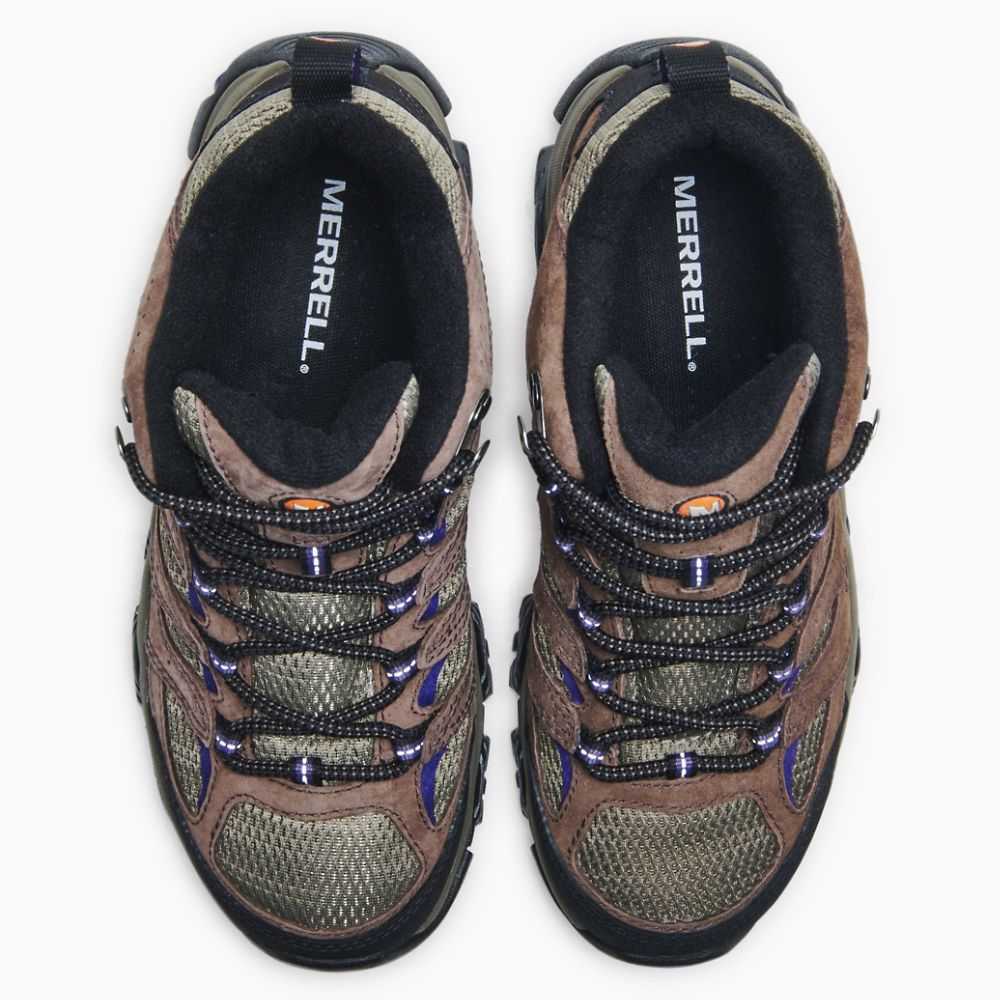 Botas De Senderismo Merrell Moab 3 Mid Mujer Marrom Morados | México-6286043