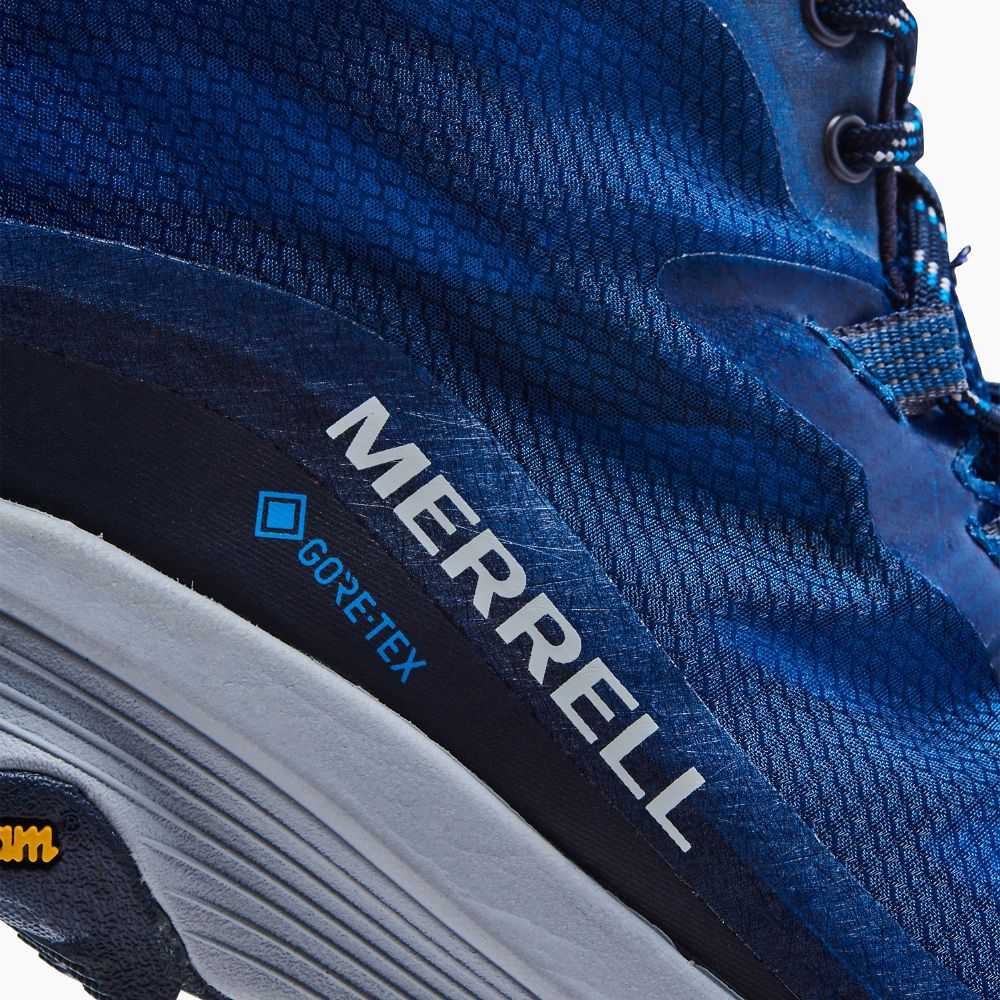 Botas De Senderismo Merrell Moab Speed Mid GORE-TEX® Hombre Azul Marino | México-0648736