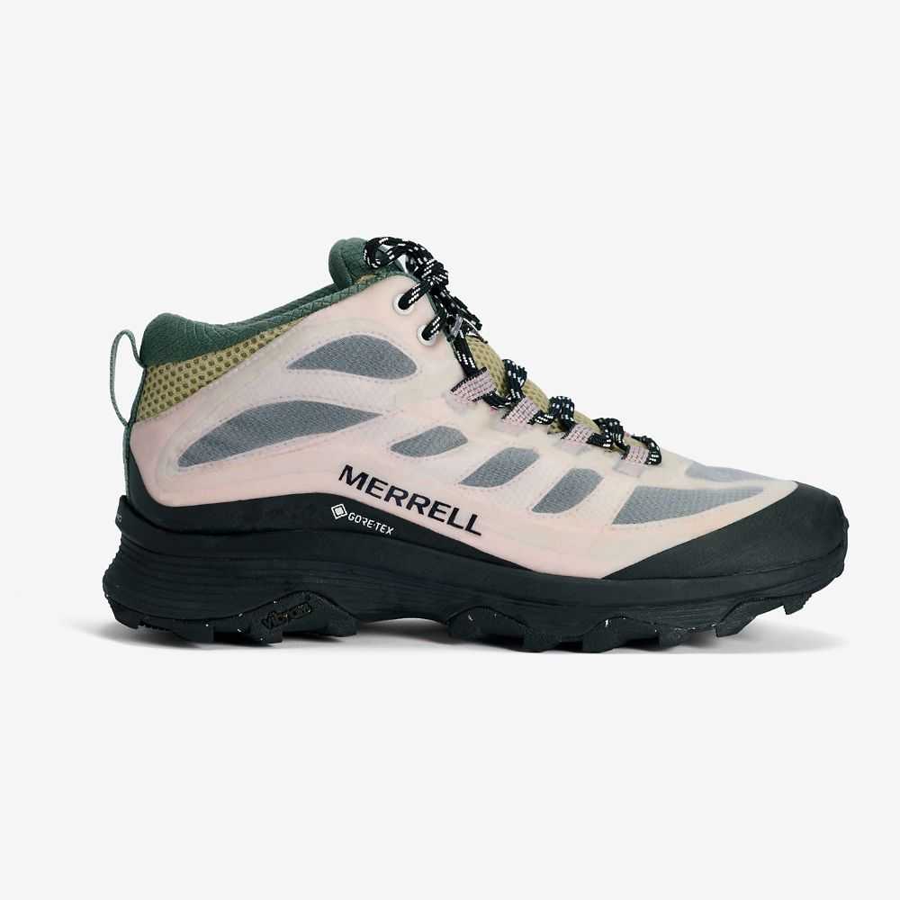 Botas De Senderismo Merrell Moab Speed Mid GORE-TEX® X Sweaty Betty Mujer Blancos Rosas | México-6602298